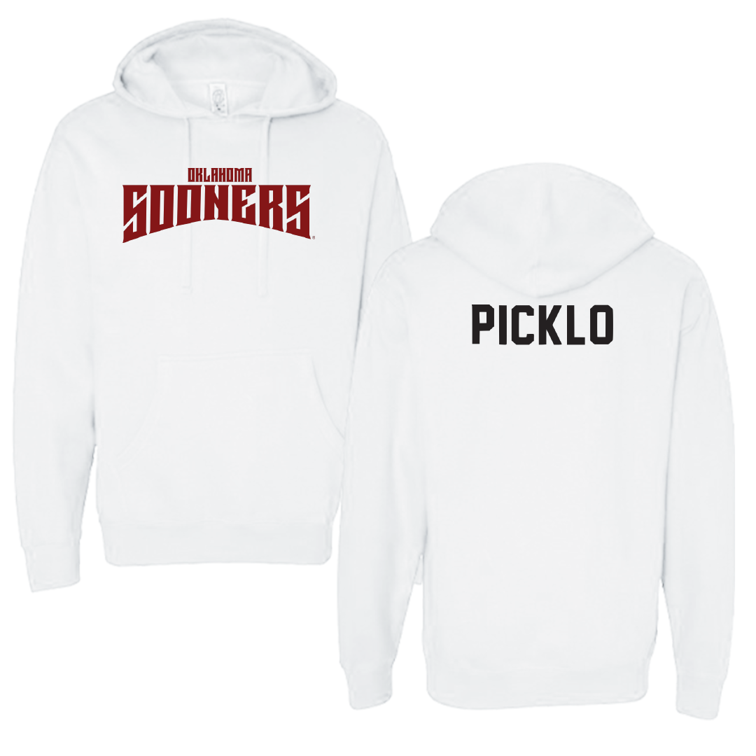 University of Oklahoma Wrestling White Classic Hoodie - Tate Picklo