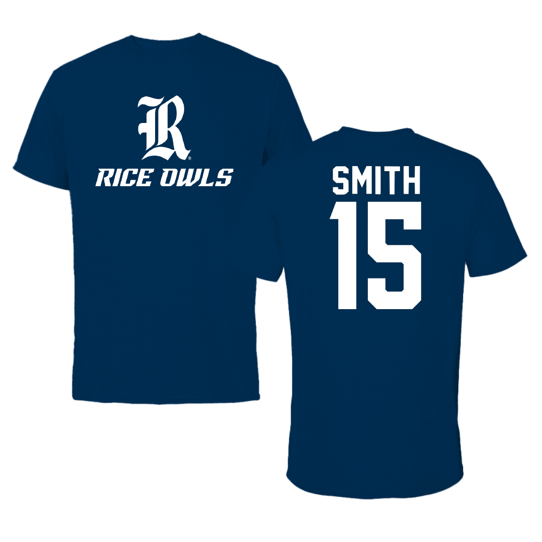 Rice University Baseball Navy Tee - #15 Luke Smith