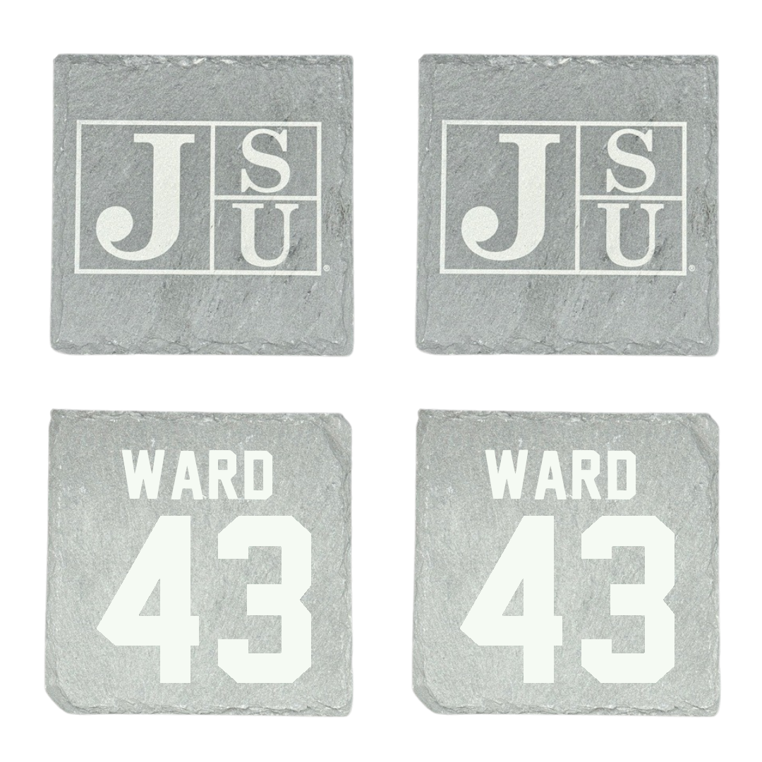 Jackson State University Football Stone Coaster (4 Pack)  - #43 Jace Ward