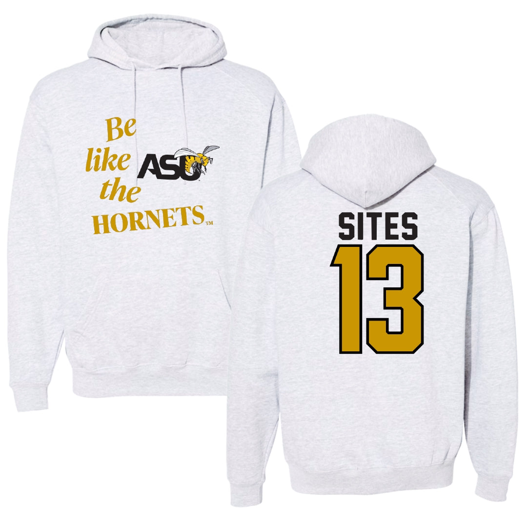 Alabama State University Soccer Light Gray Be Like Us Hoodie - #13 Briana Sites