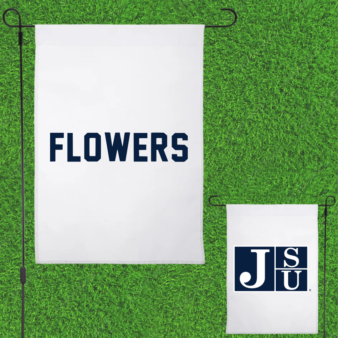 Jackson State University TF and XC White Garden Flag - Solomon Flowers