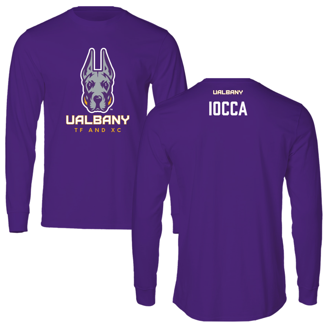 University at Albany TF and XC Purple Mascot Long Sleeve - Katie Iocca