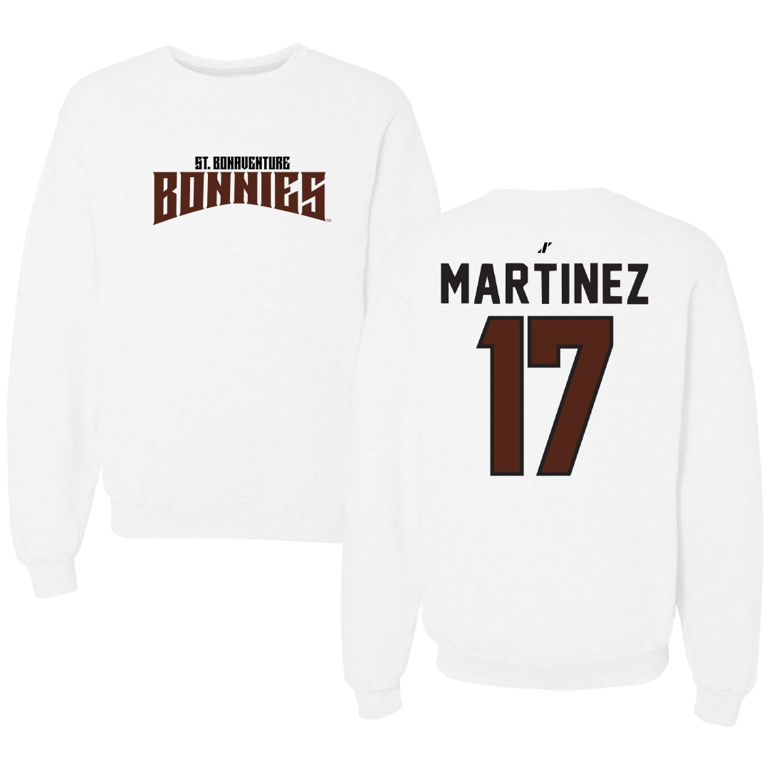 St. Bonaventure University Softball White Classic Crewneck - #17 Bryana Martinez
