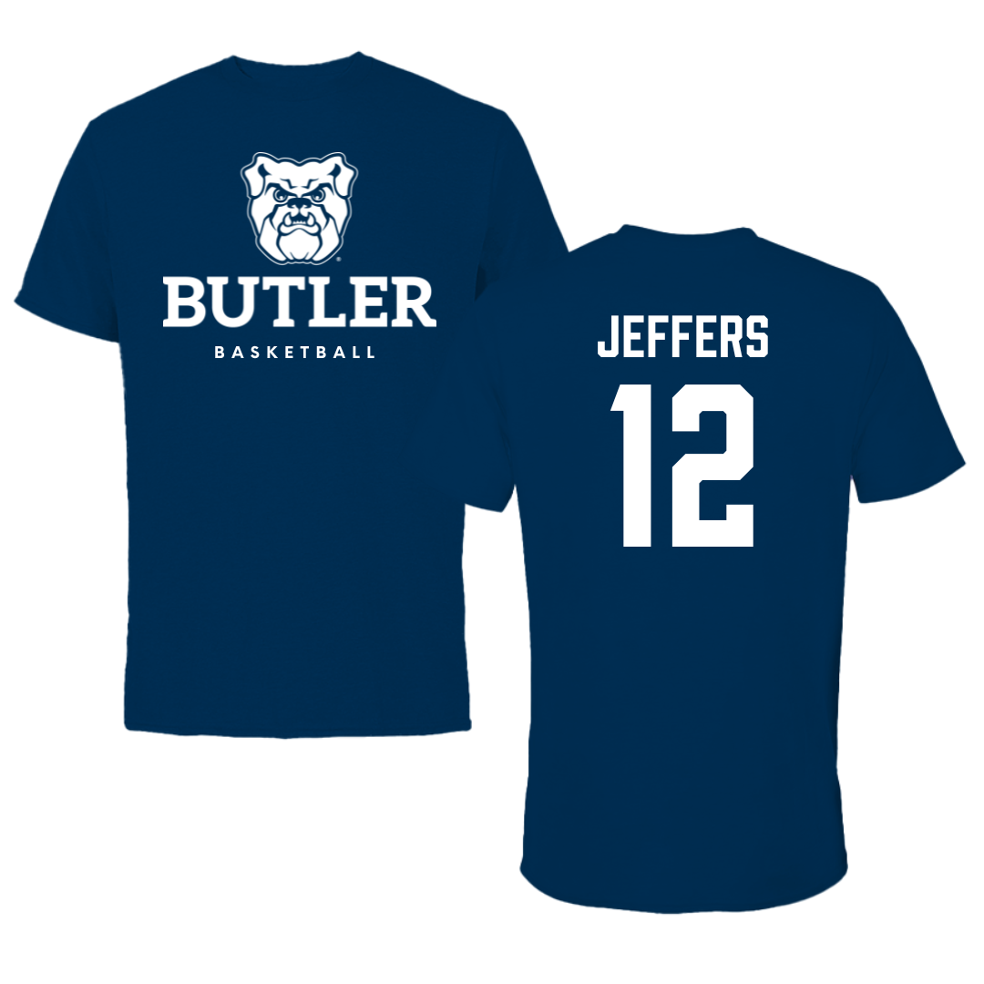 Butler University Basketball Navy Performance Tee - #12 Chloe Jeffers