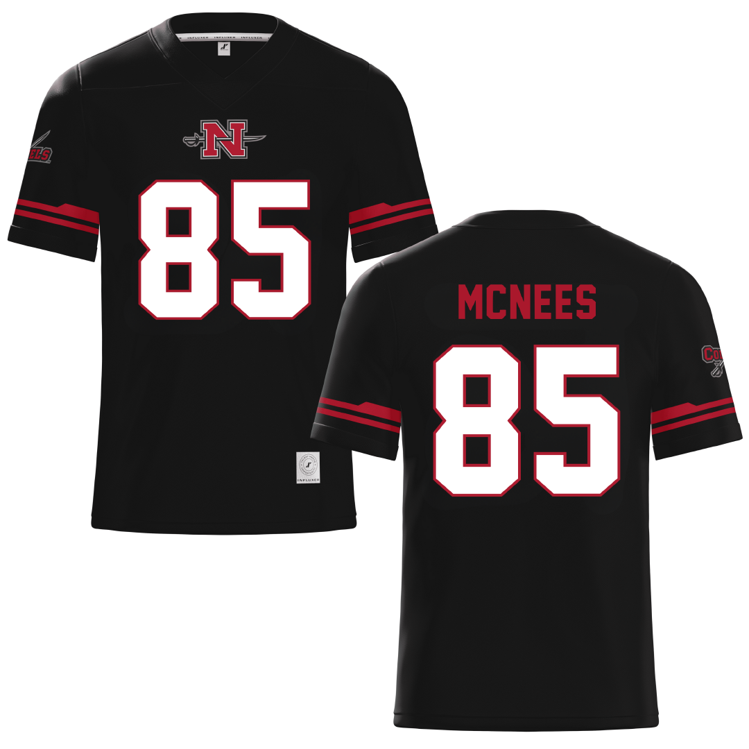 Nicholls State University Black Football Jersey - #85 Christian Mcnees