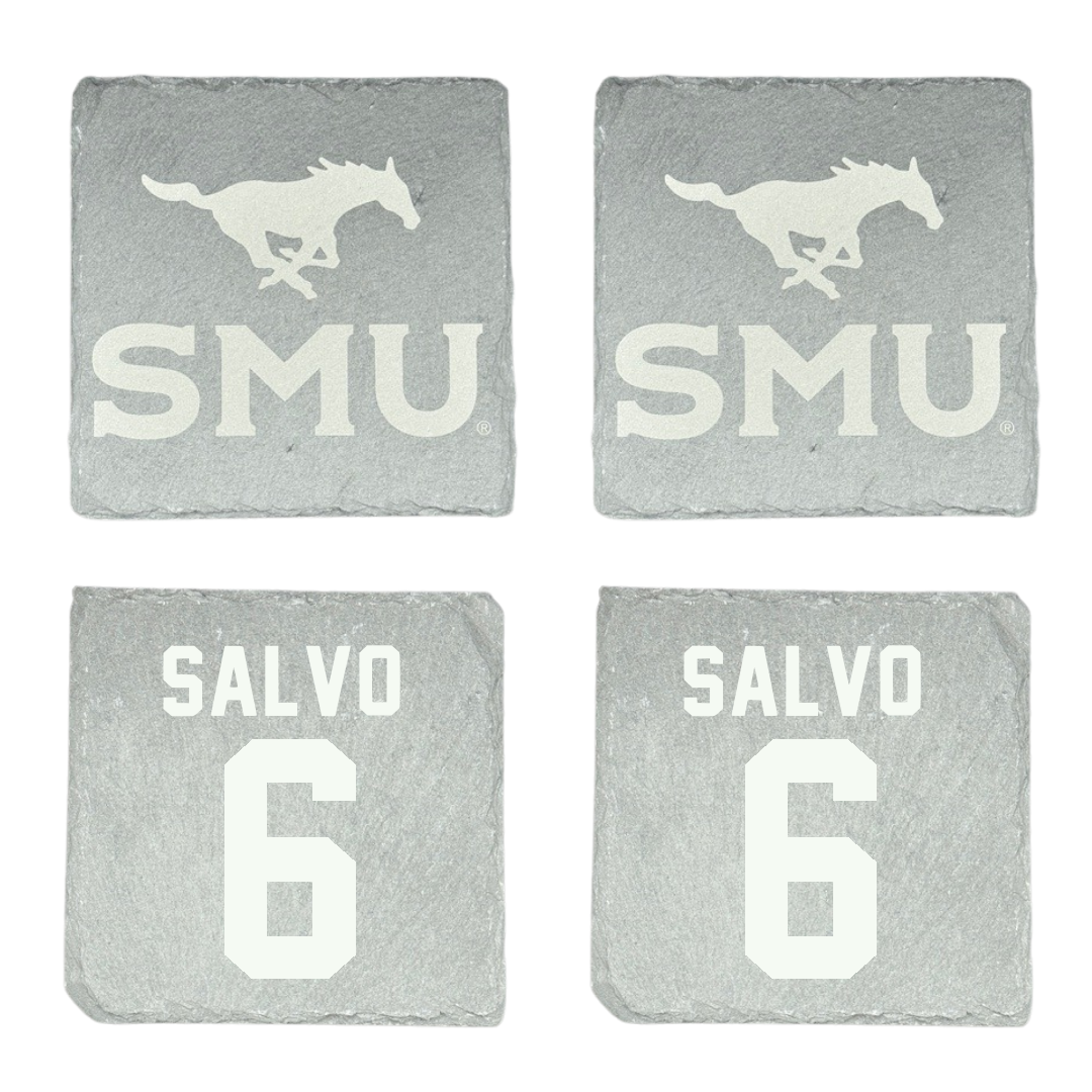 Southern Methodist University Soccer Stone Coaster (4 Pack)  - #6 Alex Salvo