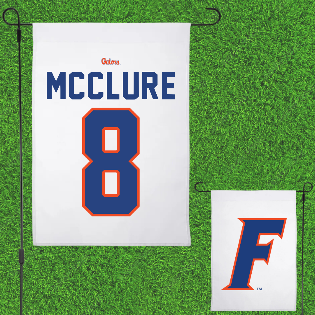 University of Florida Soccer White Garden Flag - #8 Charlotte McClure