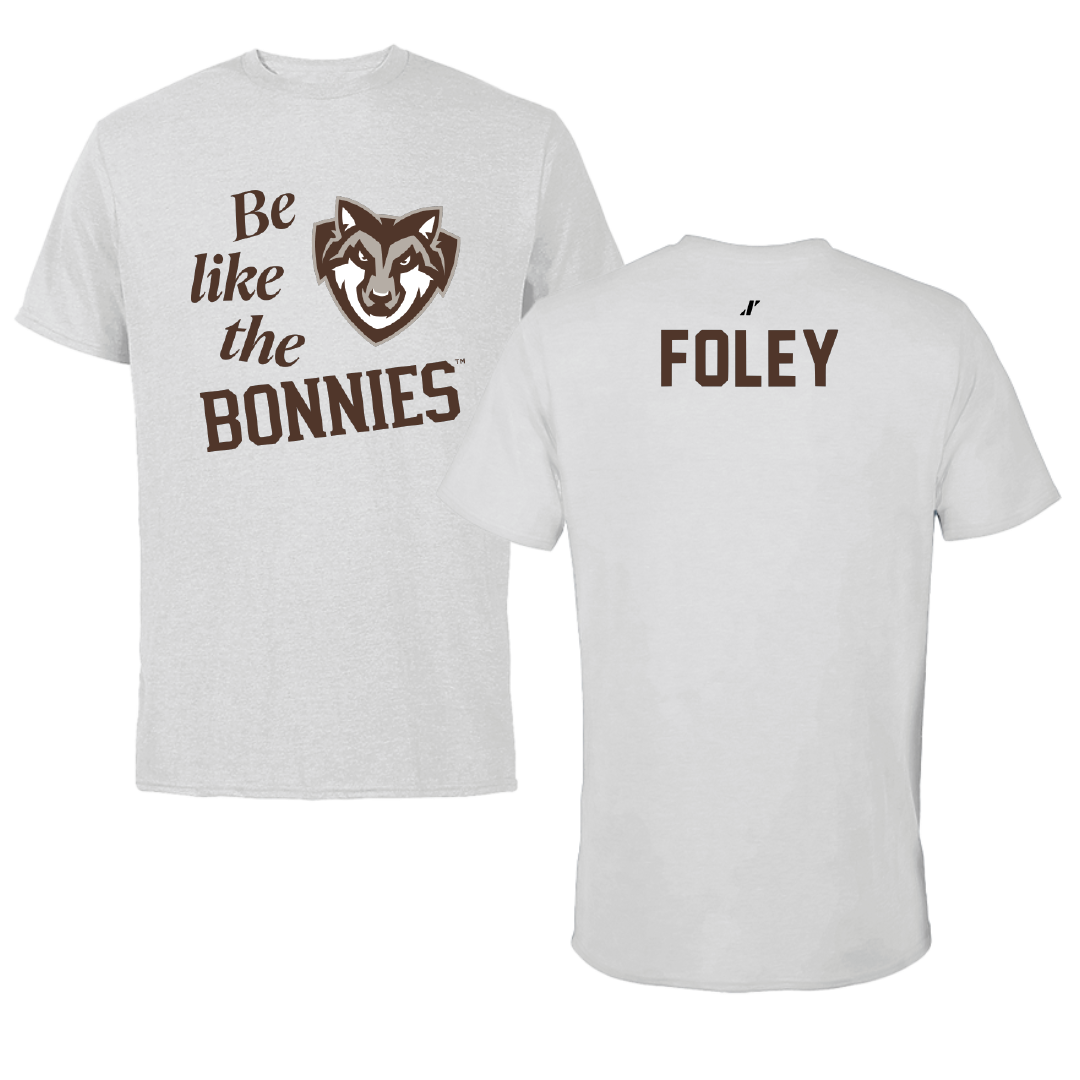 St. Bonaventure University Swimming & Diving Light Gray Be Like Us Performance Tee - Rylie Foley