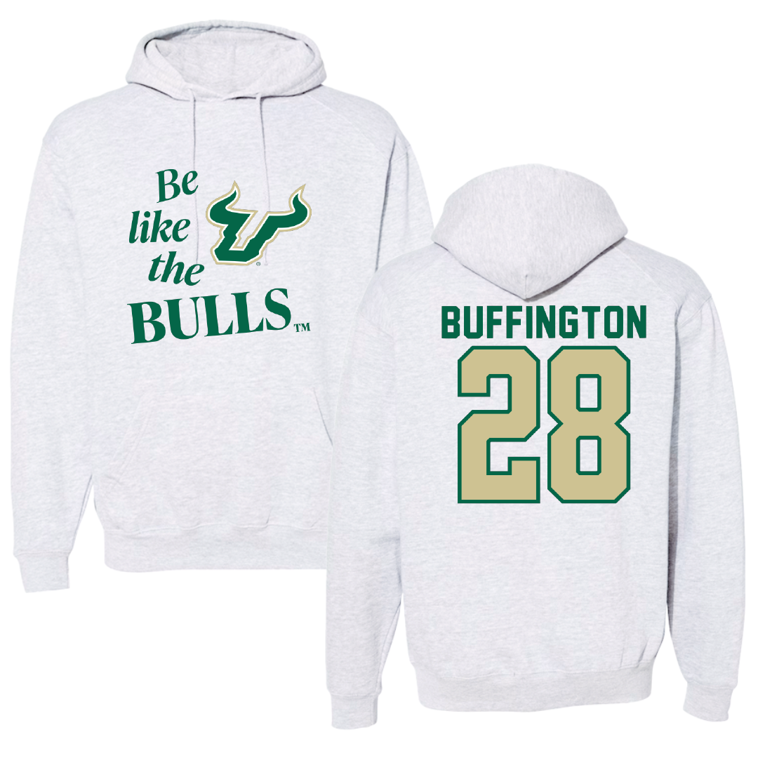 University of South Florida Baseball Light Gray Be Like Us Hoodie - #28 Matthew Buffington