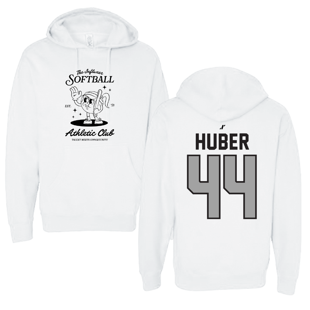 Softball White Influxer Athletic Club Hoodie - #44 Hina Huber