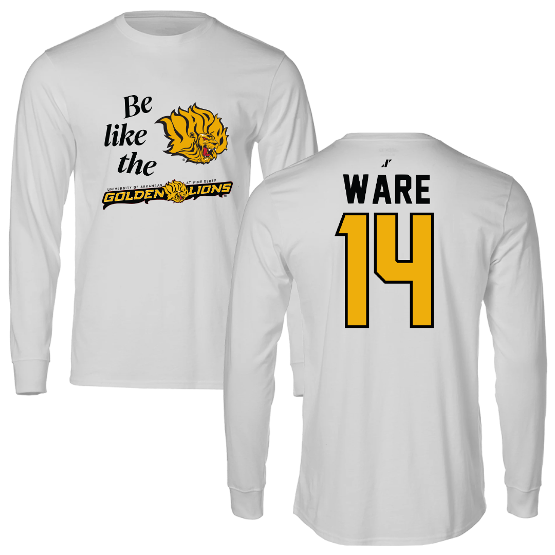 University of Arkansas-Pine Bluff Softball Light Gray Be Like Us Long Sleeve - #14 Naiyestlie Ware