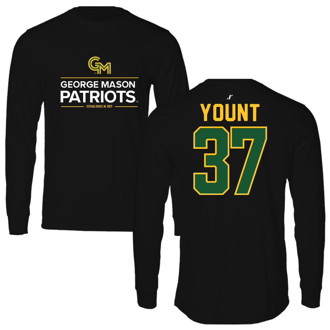 George Mason University Baseball Black General Long Sleeve - #37 Britt Yount