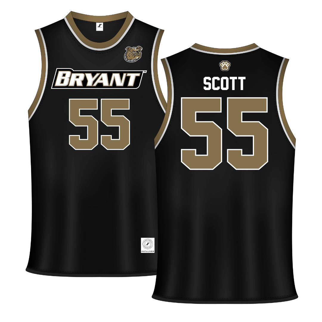 Bryant University Black Basketball Jersey - #55 Nia Scott