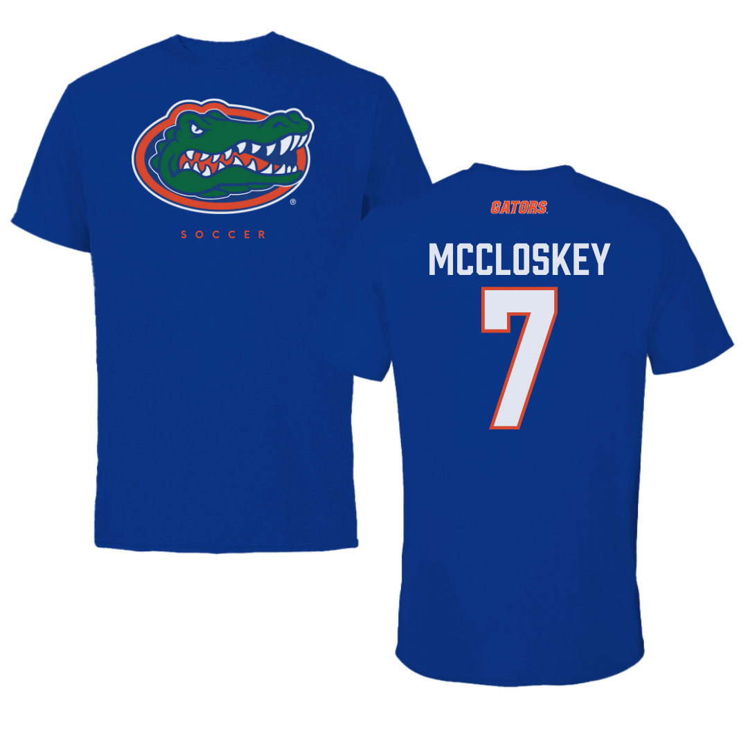 University of Florida Soccer Blue Tee - #7 Lauren McCloskey