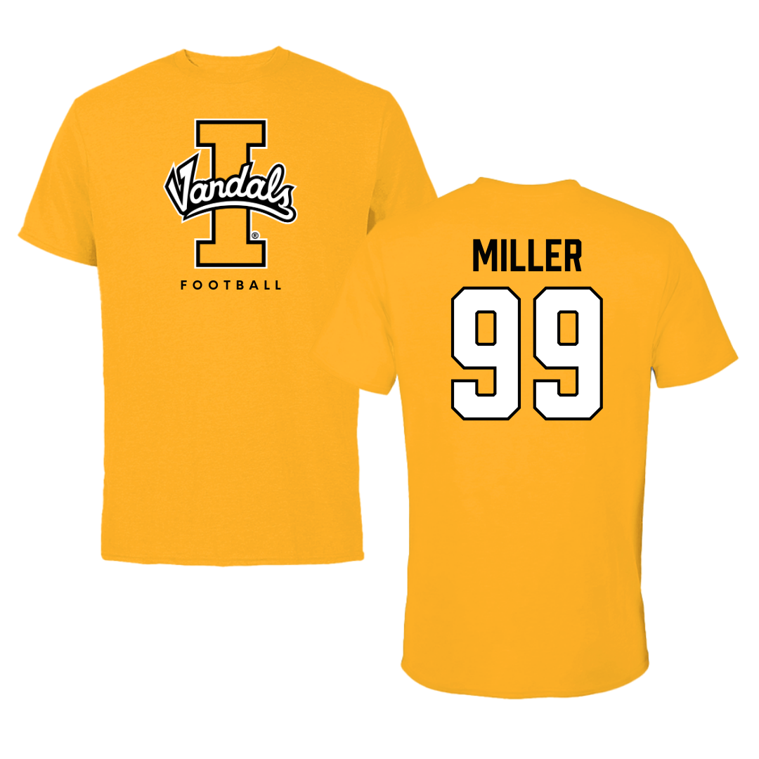University of Idaho Football Gold Tee - #99 Trevor Miller