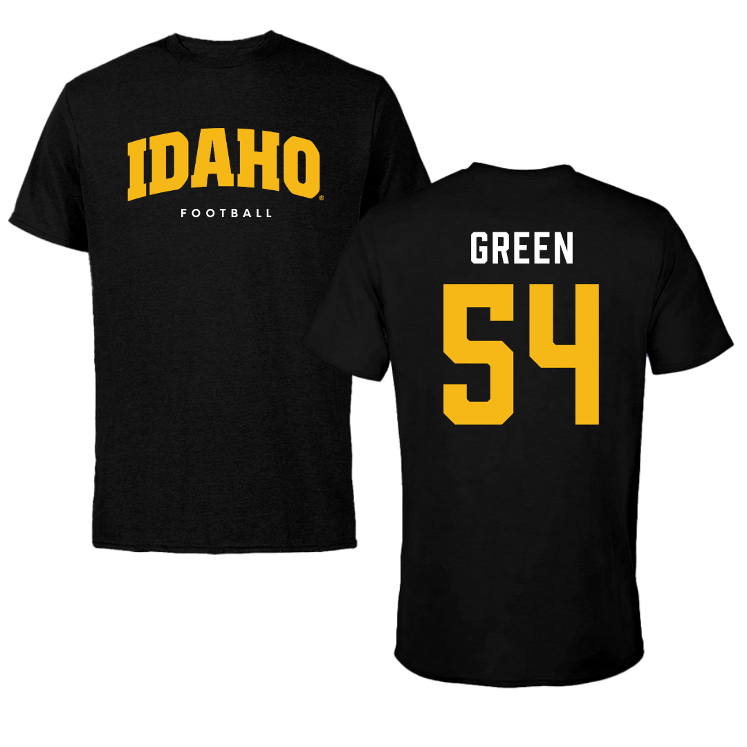 University of Idaho Football Black Idaho Performance Tee - #54 Alex Green