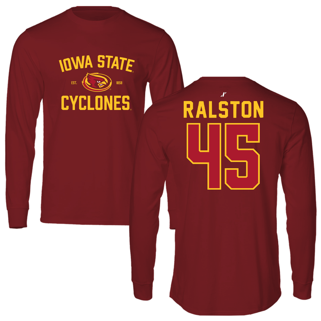 Iowa State University Softball Cardinal General Long Sleeve - #45 Jaiden Ralston