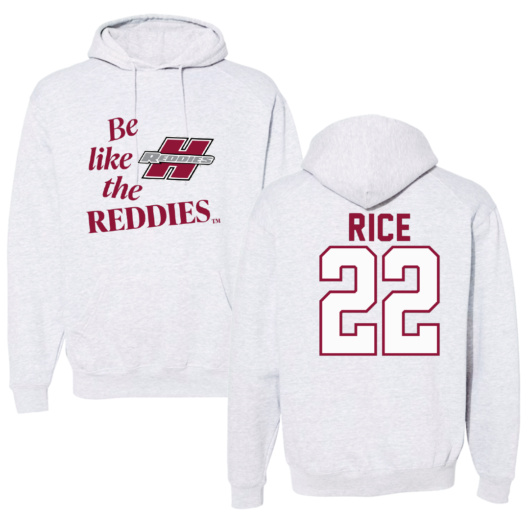 Henderson State University Baseball Light Gray Be Like Us Hoodie - #22 Luke Rice
