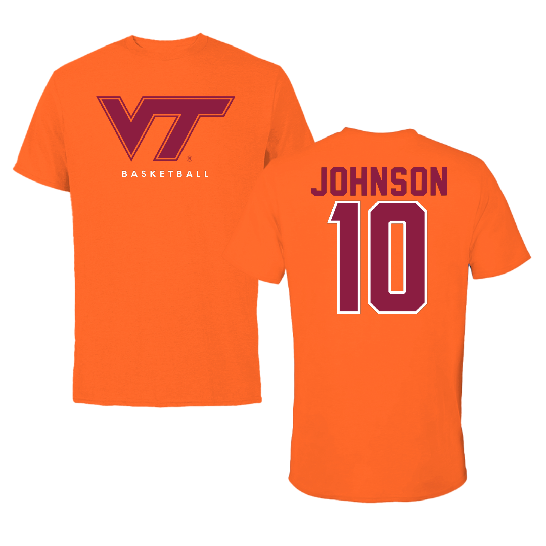 Virginia Tech Basketball True Orange Tee - #10 Tyler Johnson