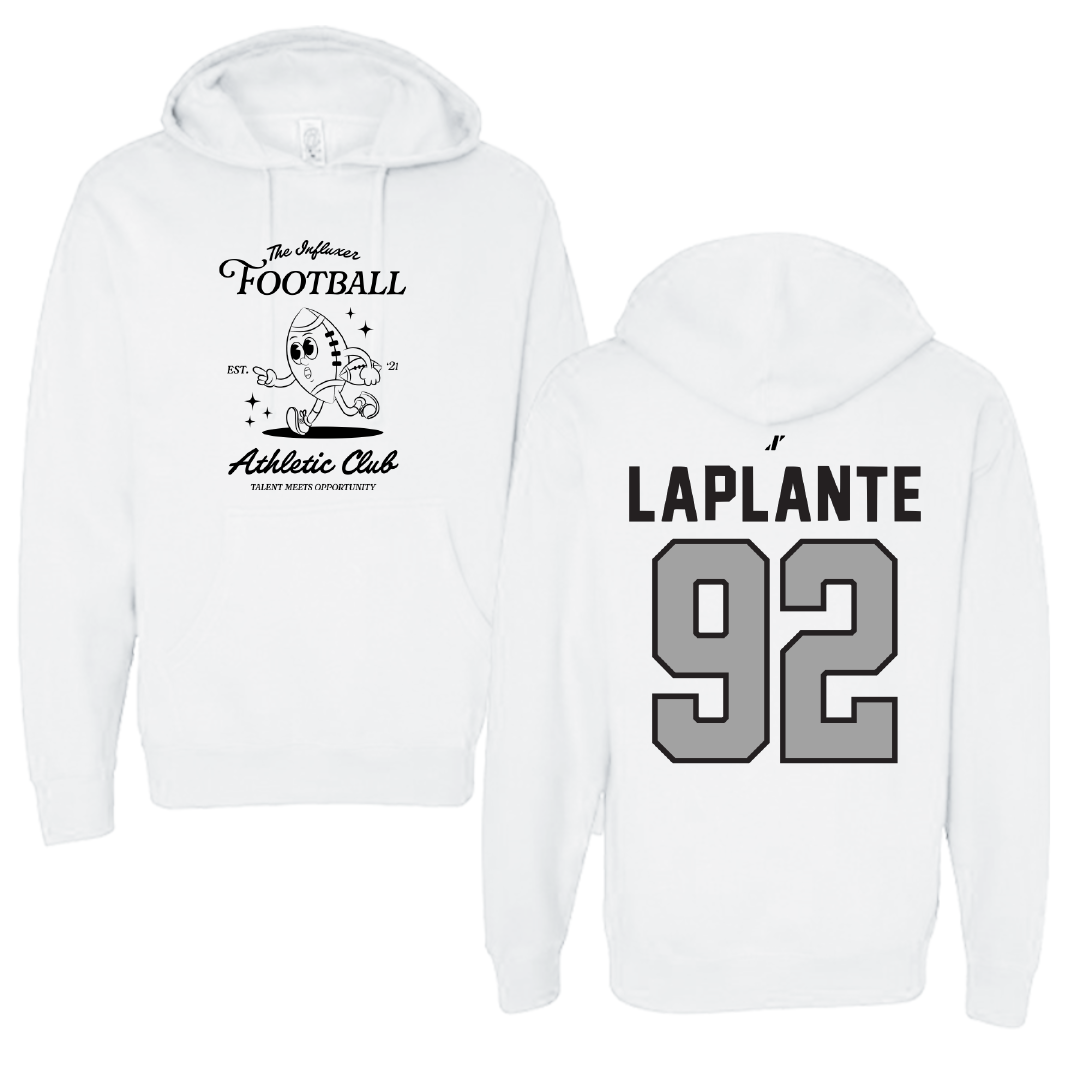 Football White Influxer Athletic Club Hoodie - #92 Nathan LaPlante