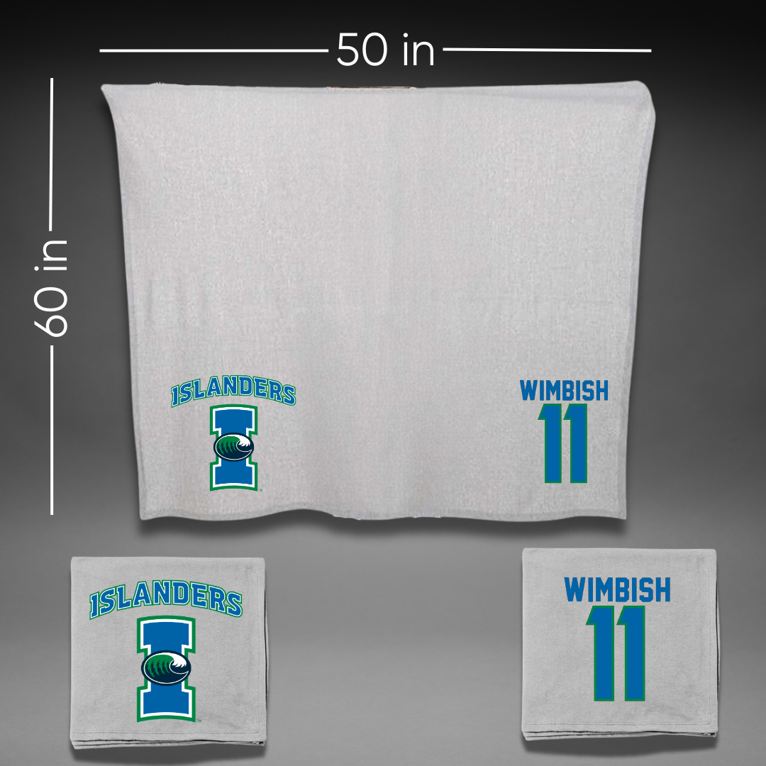 Texas A&M University-Corpus Christi Soccer Gray Blanket - #11 Vanessa Wimbish