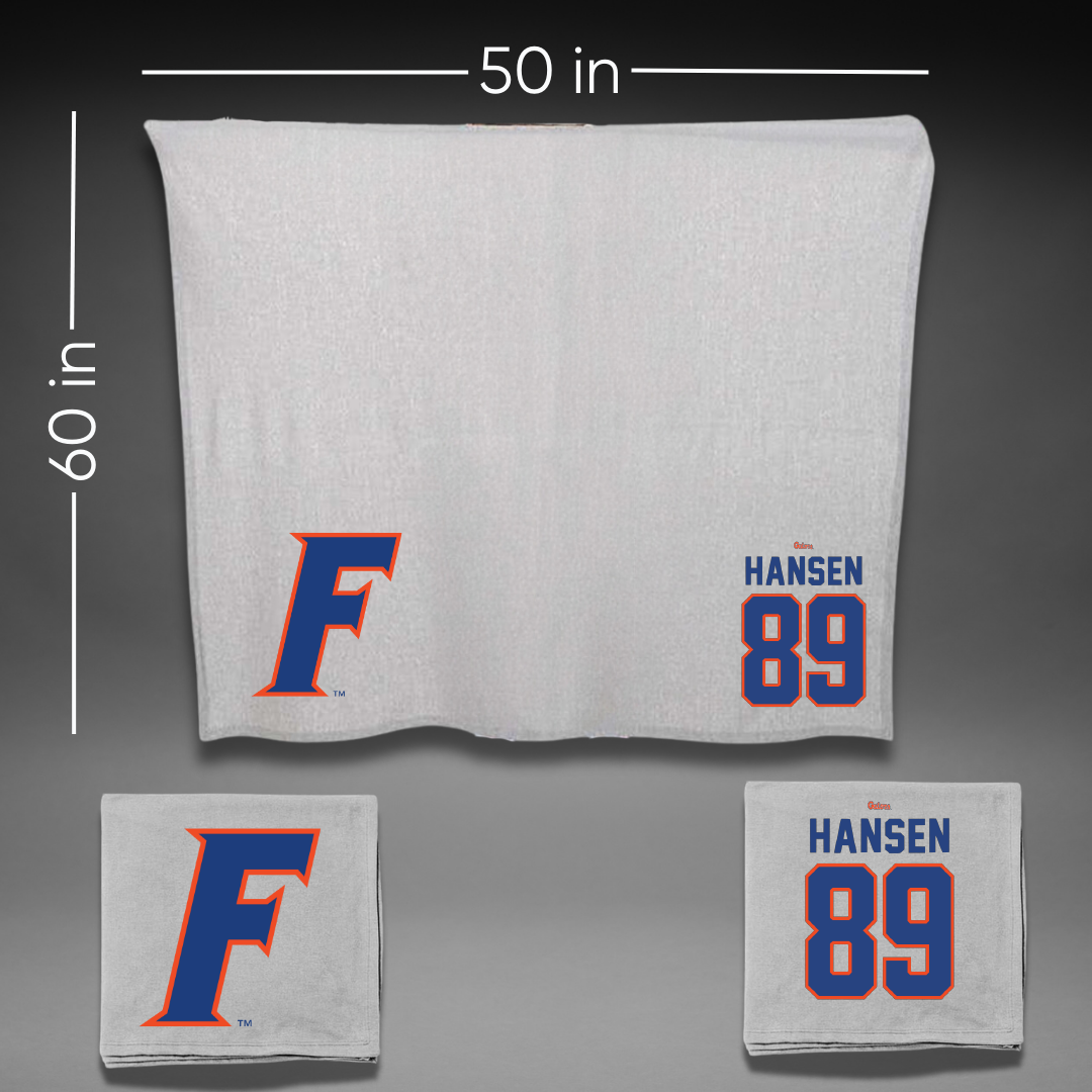 University of Florida Football Gray Blanket - #89 Hayden Hansen