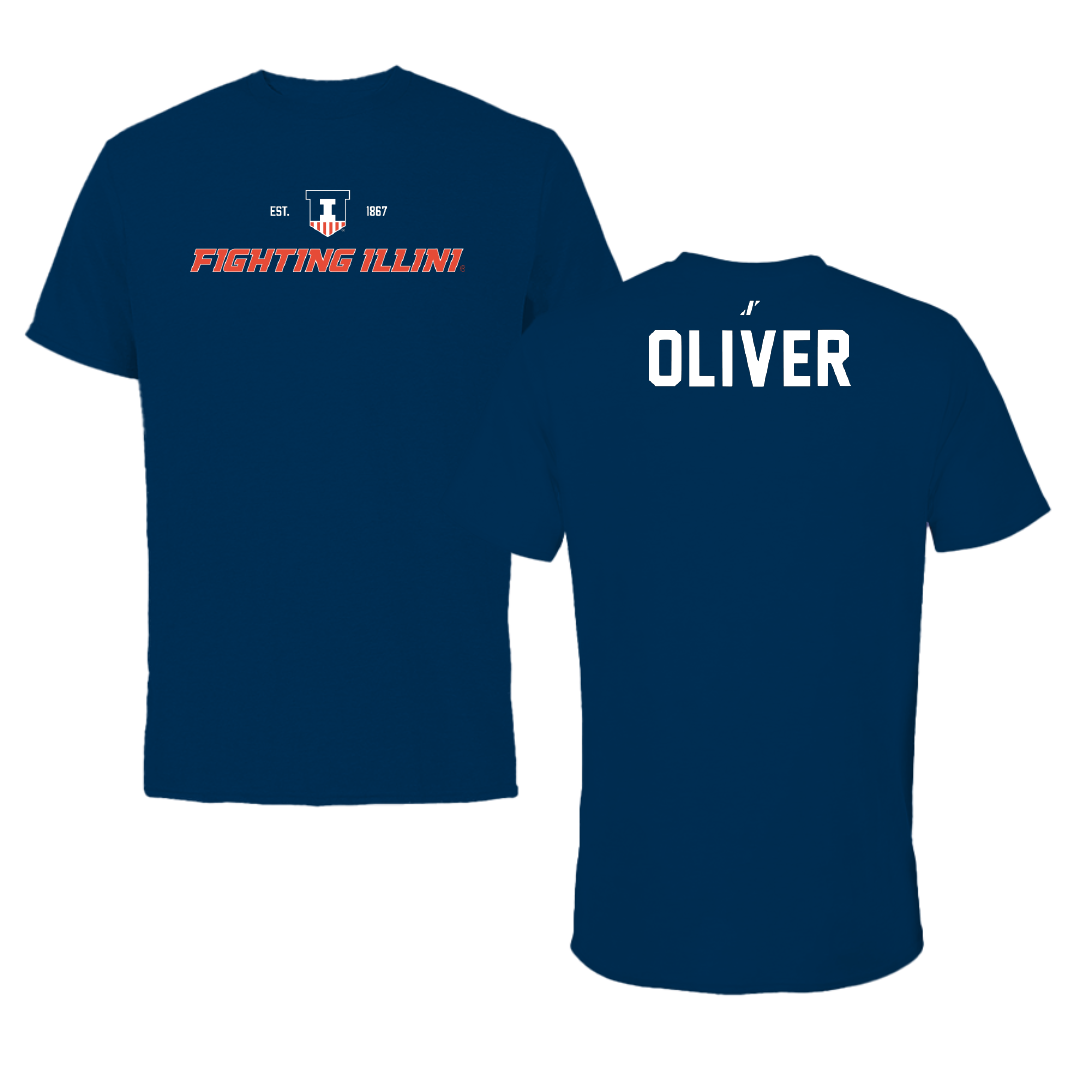 University of Illinois TF and XC Navy General Performance Tee - Ashley Oliver