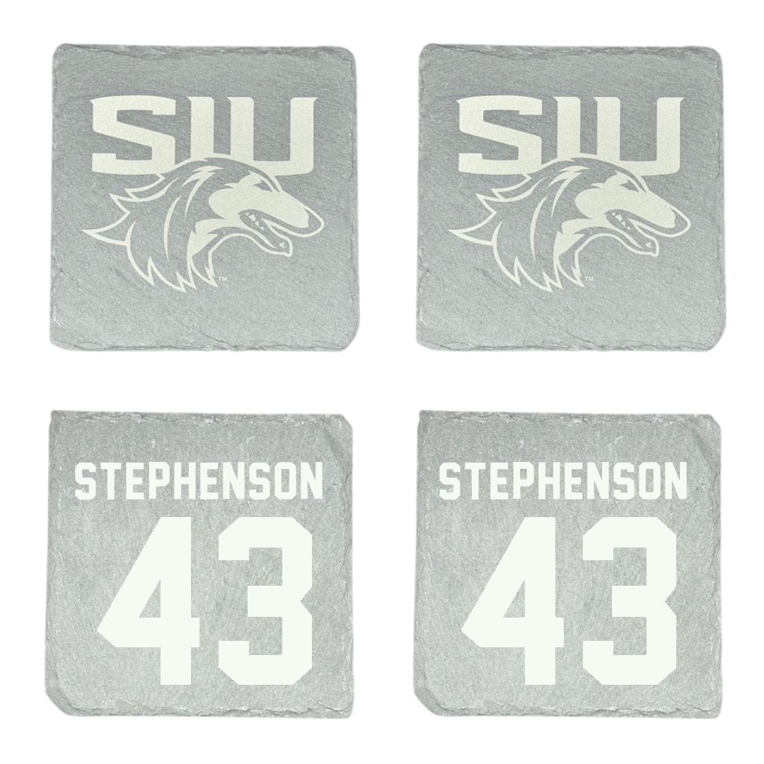 Southern Illinois University at Carbondale Football Stone Coaster (4 Pack)  - #43 Cade Stephenson