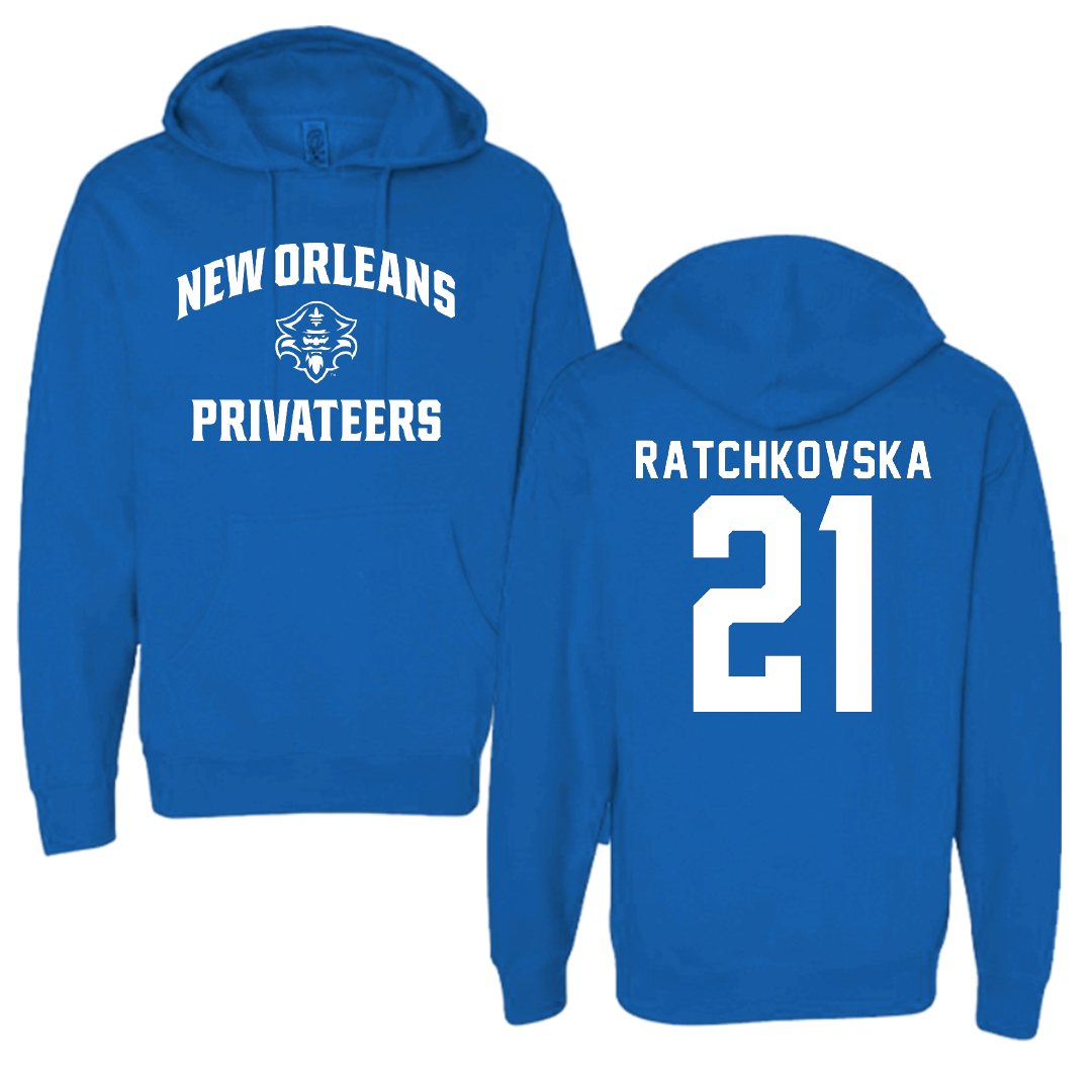 University of New Orleans Volleyball Blue General Hoodie - #21 Elani Ratchkovska