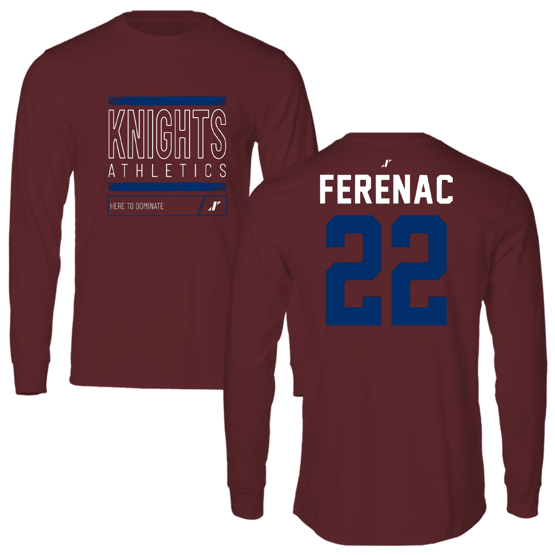 Fairleigh Dickinson University-Metropolitan Campus Soccer Maroon Dominate Long Sleeve - #22 Alex Ferenac