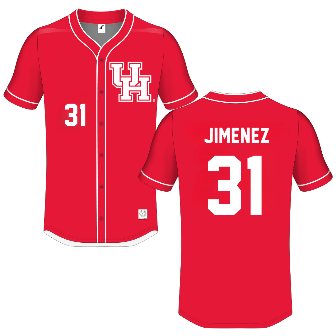 University of Houston Red Button-Down Jersey - #31 Kenneth Jimenez