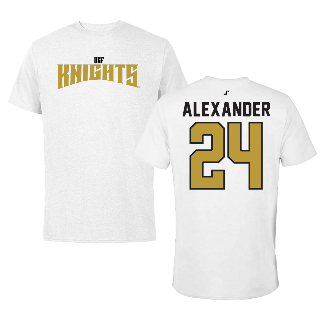 University of Central Florida Football White Classic Performance Tee - #24 Xe'ree Alexander