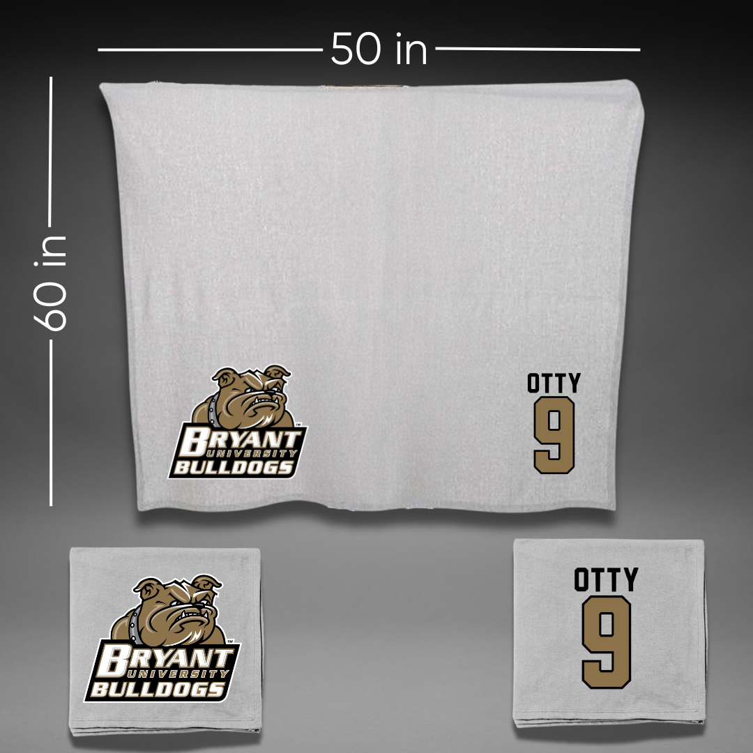 Bryant University Football Gray Blanket - #9 Michael Otty
