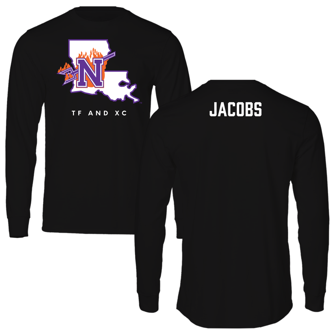 Northwestern State University TF and XC Black Block Performance Long Sleeve - Cyrus Jacobs
