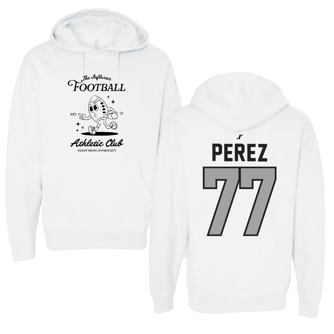 Football White Influxer Athletic Club Hoodie - #77 Anthony Perez