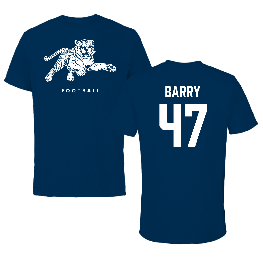 Jackson State University Football Navy Tee - #47 Jackson Barry