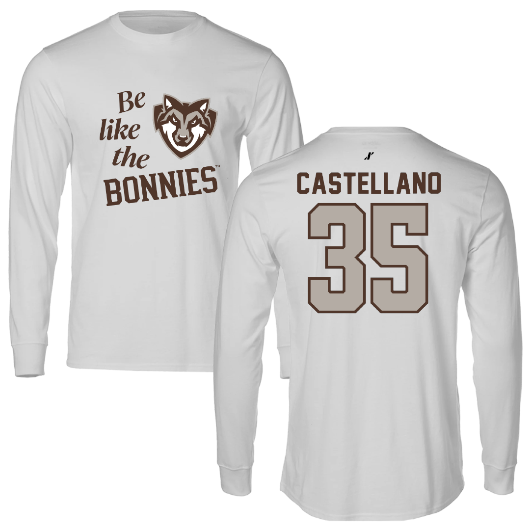 St. Bonaventure University Soccer Light Gray Be Like Us Performance Long Sleeve - #35 Juliana Castellano