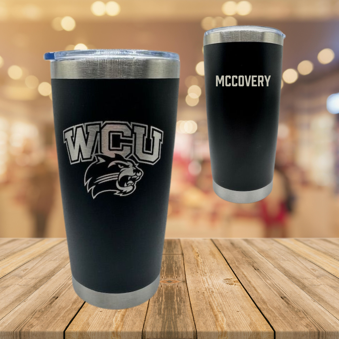 Western Carolina University TF and XC Black Stainless Steel Tumbler - Langston McCovery