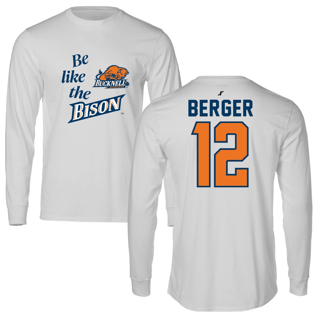 Bucknell University Basketball Light Gray Be Like Us Long Sleeve - #12 Quin Berger