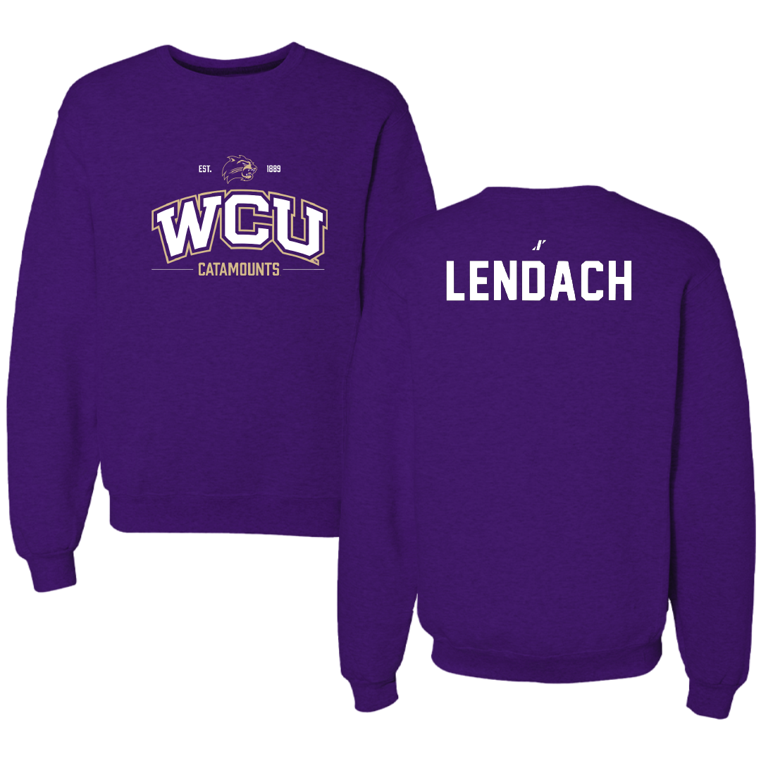 Western Carolina University Golf Purple General Crewneck - Josh Lendach