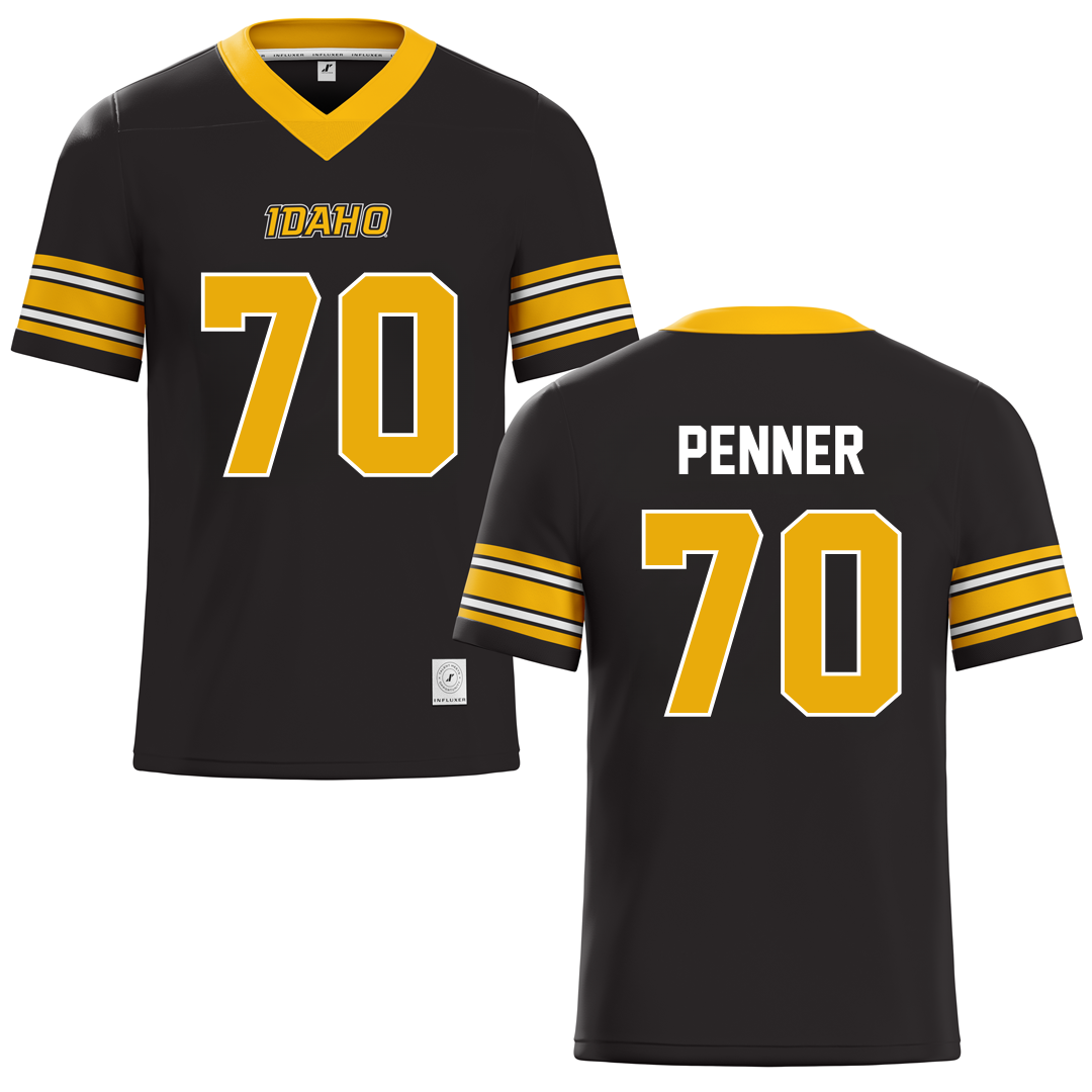 University of Idaho Black Football Jersey - #70 Zach Penner