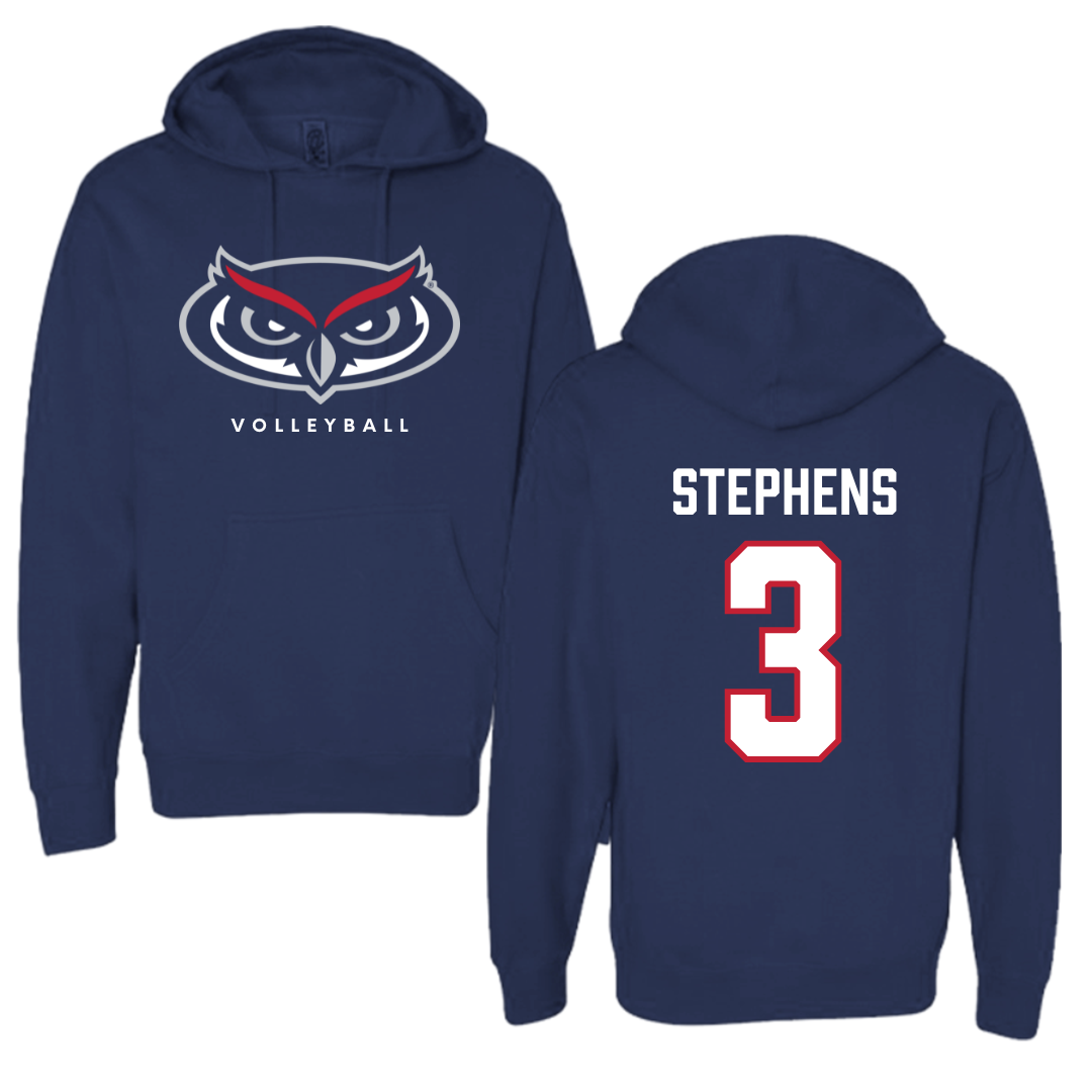 Florida Atlantic University Volleyball Navy Mascot Hoodie - #3 Nono Stephens