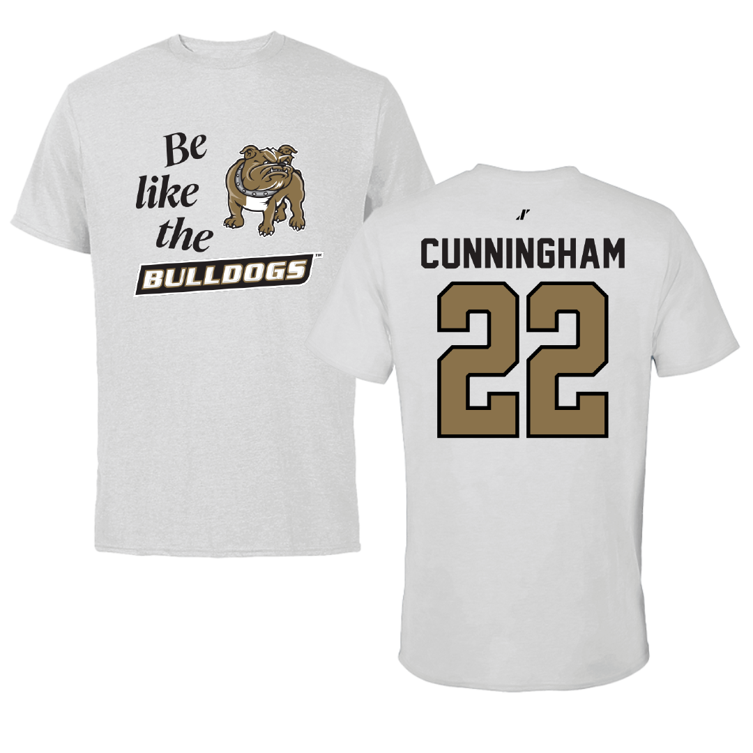Bryant University Soccer Light Gray Be Like Us Tee - #22 Ashley Cunningham