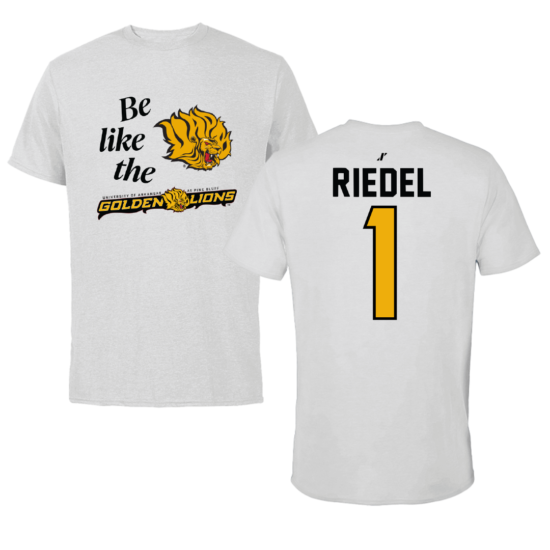 University of Arkansas-Pine Bluff Soccer Light Gray Be Like Us Tee - #1 Makaila Riedel