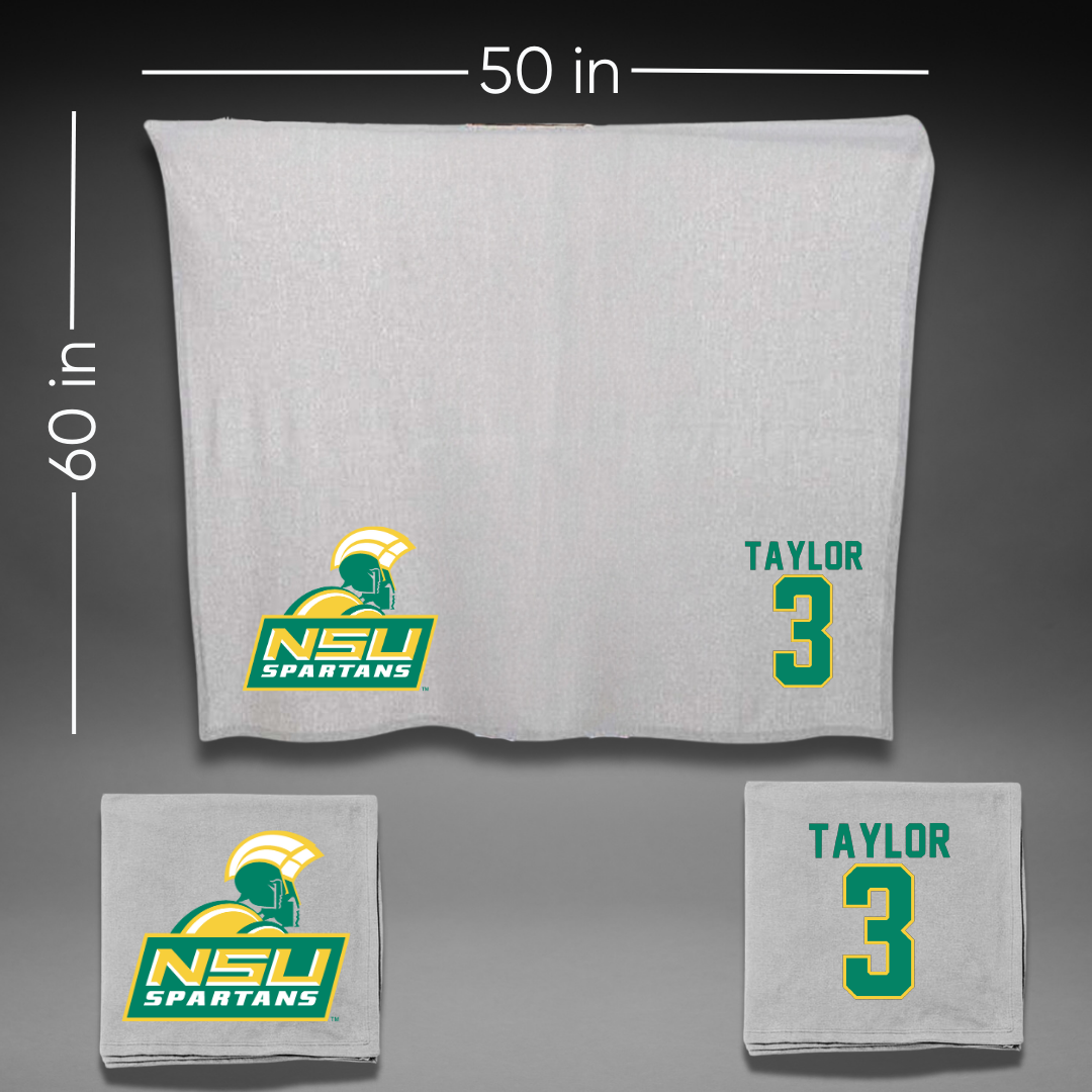 Norfolk State University Softball Gray Blanket - #3 Victoria Taylor