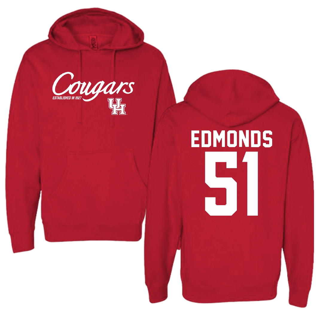 University of Houston Baseball Red General Hoodie - #51 Cameron Edmonds