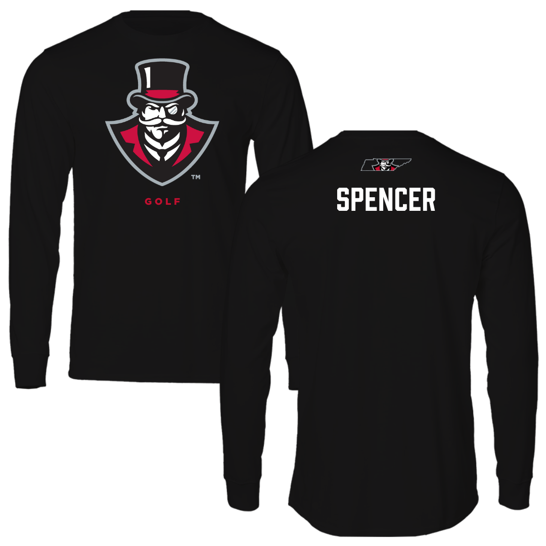 Austin Peay State University Golf Black Mascot Performance Long Sleeve - Autumn Spencer