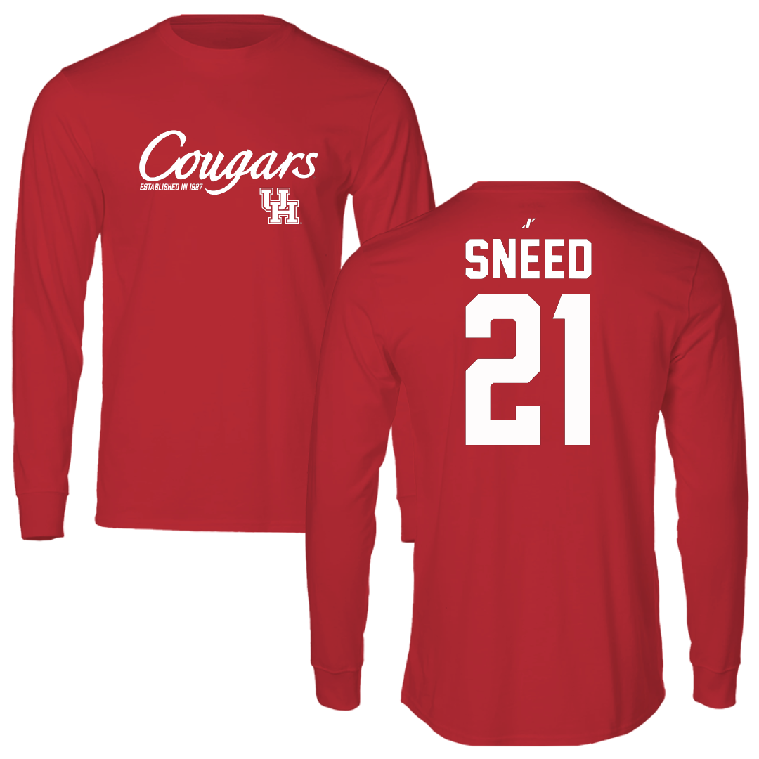 University of Houston Football Red General Long Sleeve - #21 Stacy Sneed