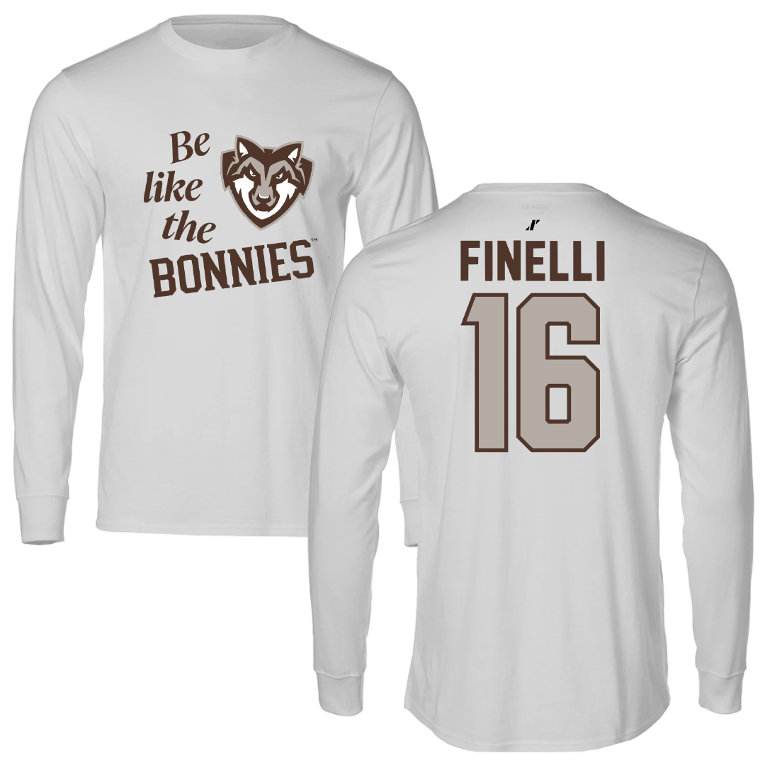 St. Bonaventure University Soccer Light Gray Be Like Us Performance Long Sleeve - #16 Luc Finelli
