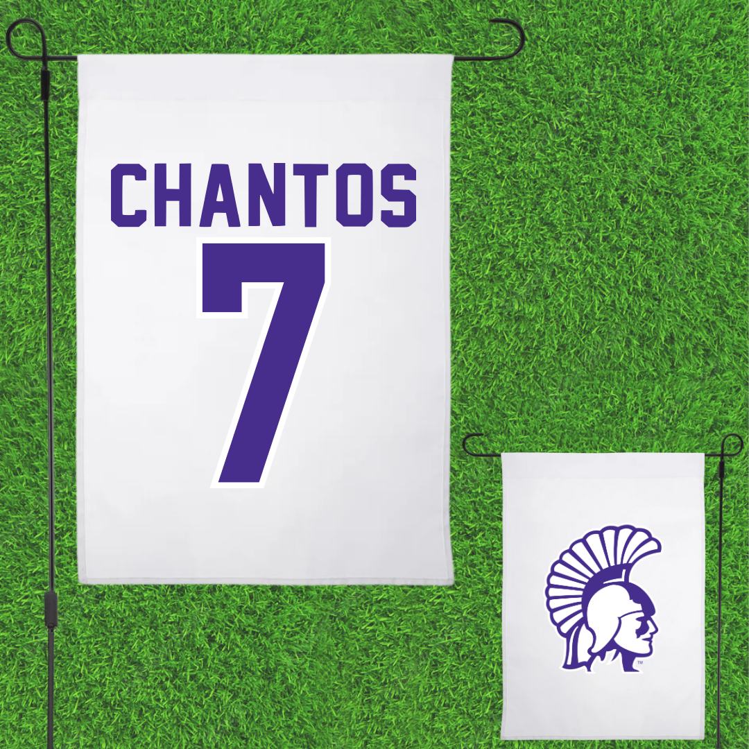 Winona State University Softball White Garden Flag - #7 Ashlee Chantos